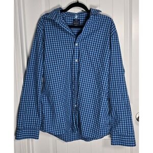 MADE Cam Newton Men's Modern Fit Non-Iron Long Sleeve Blue Plaid Size XL